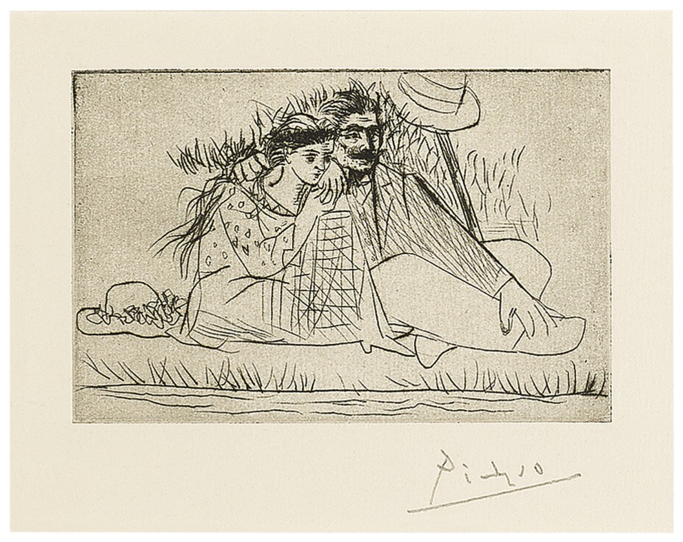 Au Bord de La Riviere. le couple dans L'Herbe (B. 72, BA. 116)