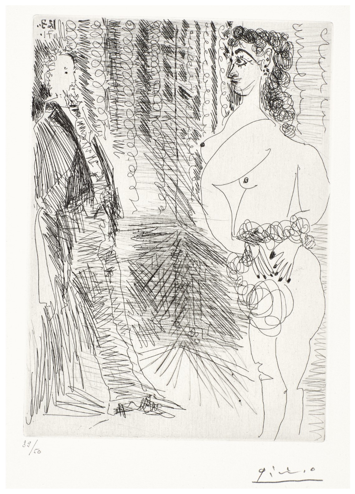Le Cabinet Particulier. Degas et Une Fille (from la serie 156) (B. 1935; BA. 1944)
