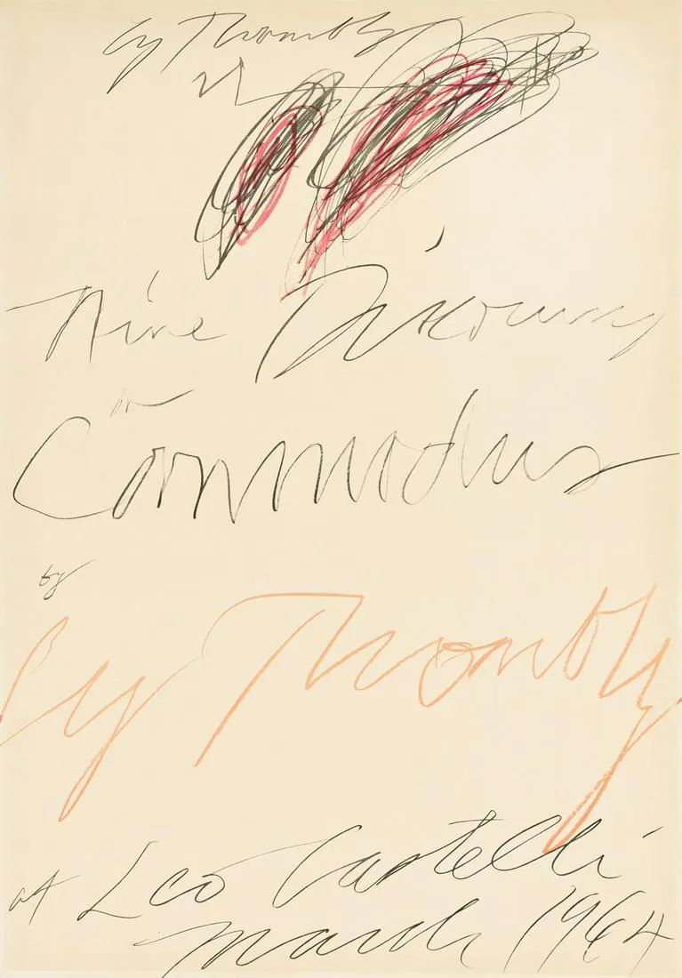 Nine Discourses on Commodus by Cy Twombly at Leo Castelli (after)