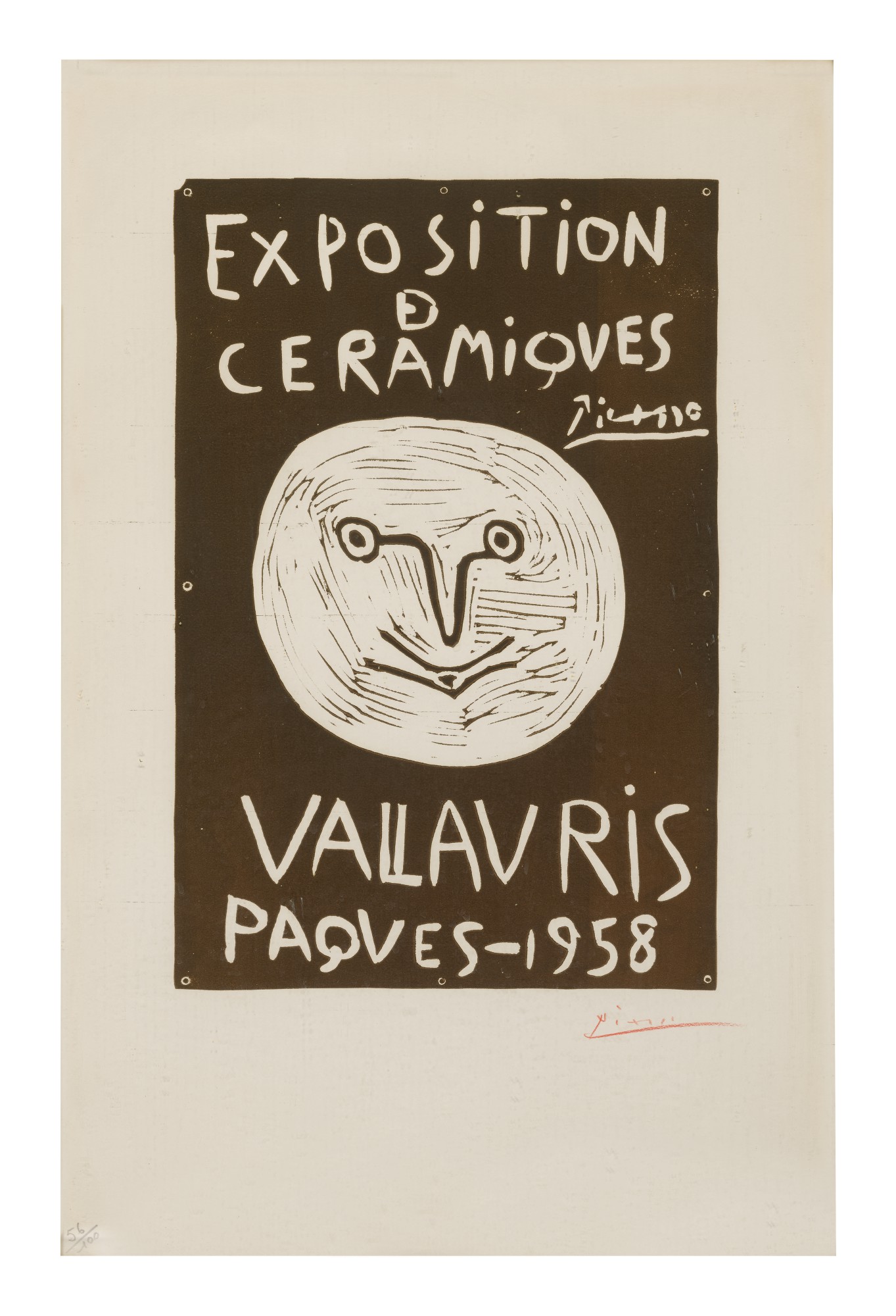 Exposition de Ceramiques Vallauris Paques-1958 (Bloch 1279; Baer 1047)