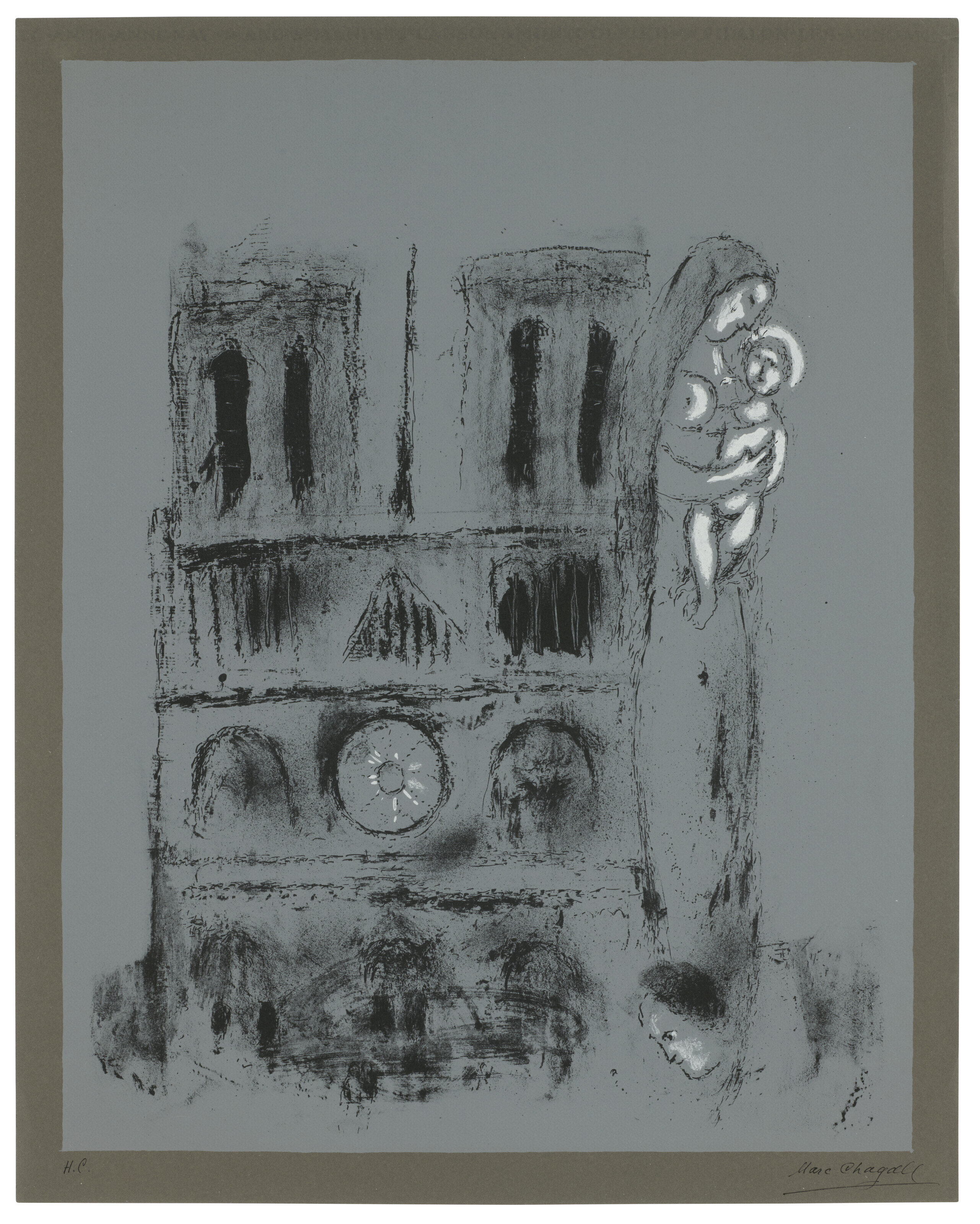 Notre-Dame en gris (Mourlot 113)