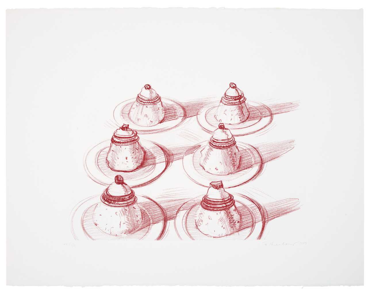 Six Italian Desserts, from Recent Etchings II