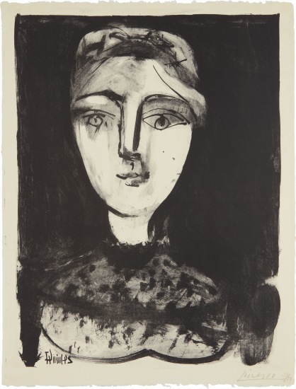 Tete de jeune femme (Head of a Young Woman) (Bloch 458; Mourlot 106)