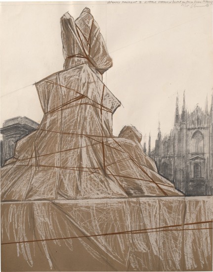 Wrapped Monument to Vittorio Emanuele, Project for Piazza del Duomo, Milan (S. 79)