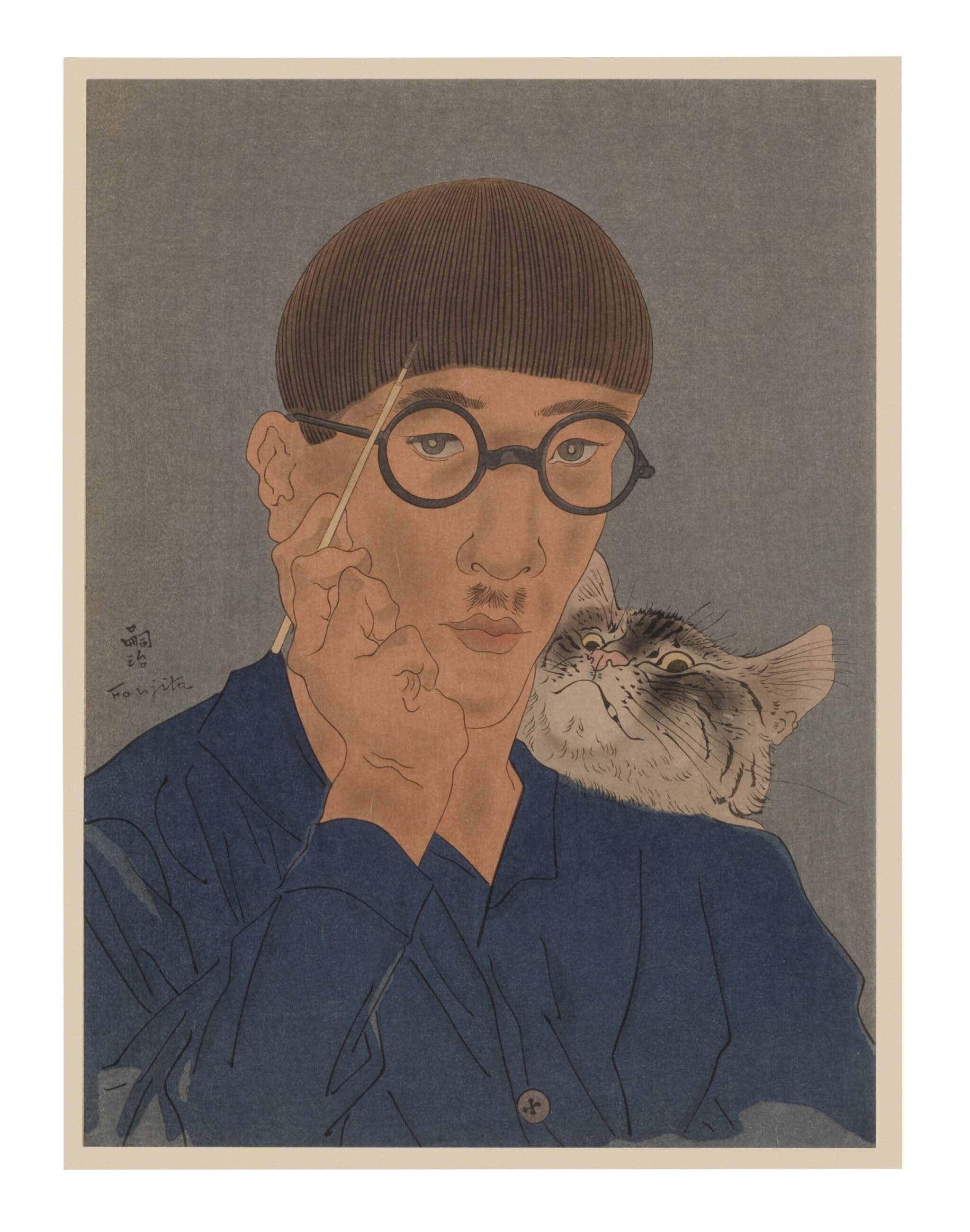 Self-Portrait with Cat 