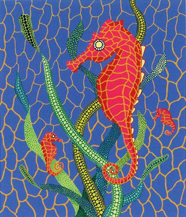 Yayoi Kusama - Seahorses (ABE; 2017, 128)